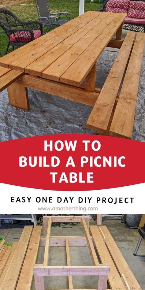 Composite Picnic Table Plans, Heavy Duty Picnic Table, 8 Ft Picnic Table Plans, 6 Ft Picnic Table Plans, Diy Outdoor Picnic Table, Diy Picknick Table Ideas, Easy Picnic Table Diy, Homemade Picnic Table, Free Picnic Table Plans Easy Diy