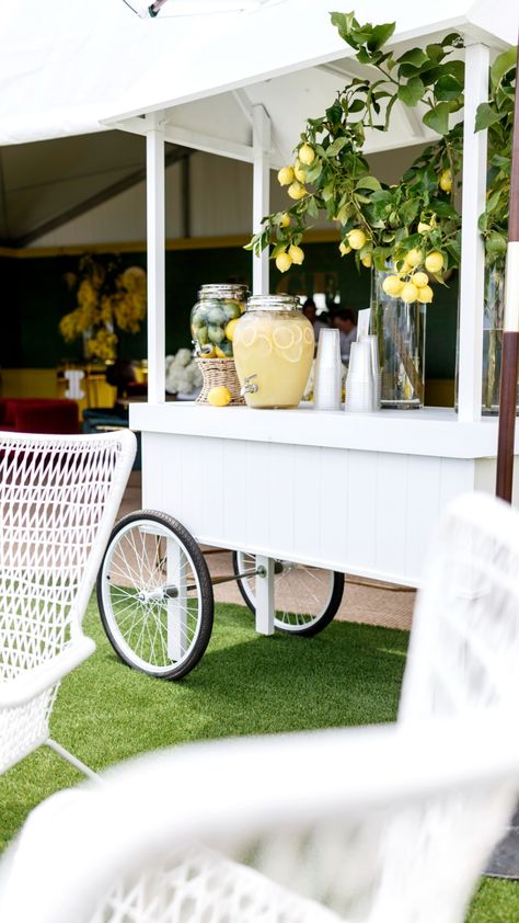 Wedding Spritz, Slim Aarons Pool, Cart With Umbrella, White Cart, Spritz Bar, Drinks Cart, Backyard Engagement, Cart Bar, Beverage Cart