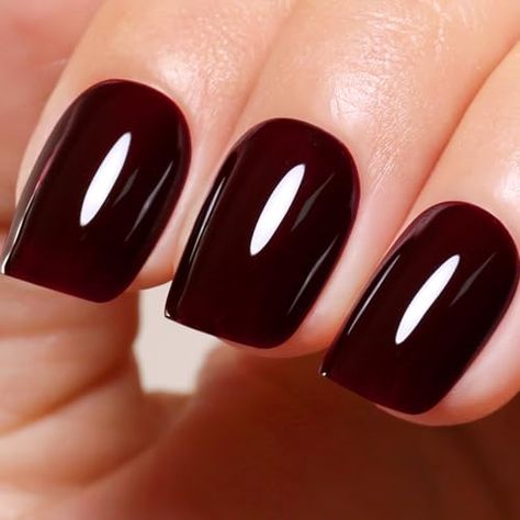 Gorgous Gel Bordeaux Color! Dark Nail Colors, Dark Nail, Bordeaux Color, Uv Gel Nail Polish, Dark Nails, Uv Gel, Gel Nail, Gel Nail Polish, Top Coat