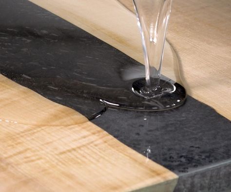 How to Resin Flood Coat a High Gloss Epoxy Coating Onto Wood and Other Surfaces : 7 Steps - Instructables Deep Pour Epoxy Projects, Sealing Wood, Epoxy Wood Table, Resin River Table, Resin Table Top, Resin Pour, Epoxy Resin Table, Porous Materials, River Table