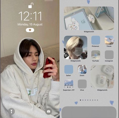 K-pop Ios 16 Lockscreen, Hyunjin Phone Layout, Hyunjin Homescreen Layout, Skz Iphone Layout, Hyunjin Phone Theme, Ios Kpop Homescreen, K Pop Phone Layout, Skz Phone Layout, Skz Homescreen Layout