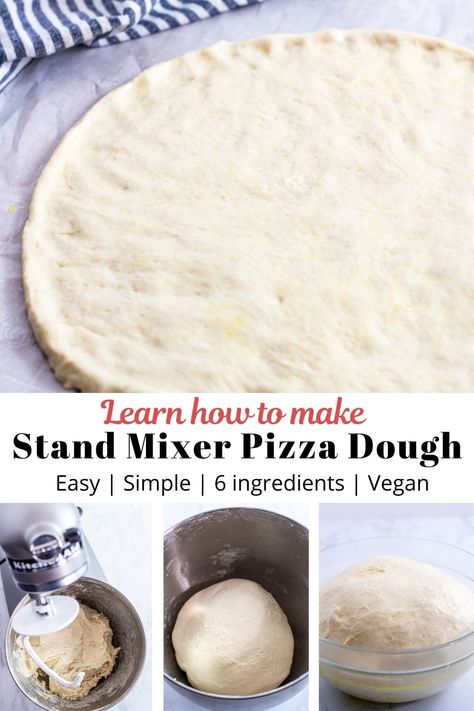 Stand Mixer Pizza Dough, Easy Homemade Pizza Dough Recipe, Kitchenaid Stand Mixer Recipes, Easy Homemade Pizza Dough, Stand Mixer Recipes, Homemade Pizza Dough Recipe, Homemade Pizza Dough Easy, Pizza Oven Recipes, Best Pizza Dough Recipe