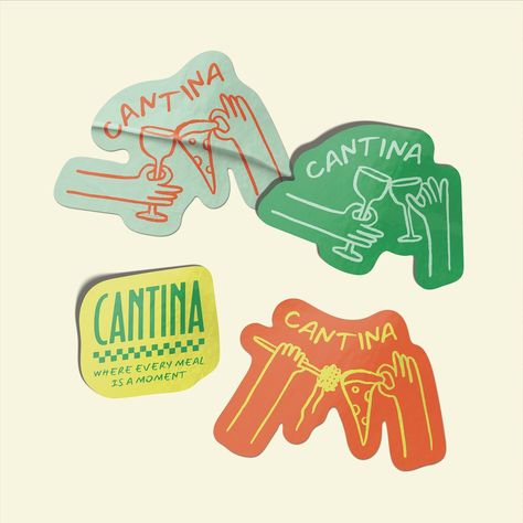 CANTINA 🍝✨ say hiii to the cantina menu & some stickers! I don't have a lot of experience with menu design (especially extensive ones) so really enjoyed challenging myself with this ond and making the layout work well & still look nice ✨ brief by @designerbriefs #dbcantina #designerbriefs ✶ #graphicdesign #graphicdesigner #design #branding #branddesign #branddesigner #brandidentity #brandidentitydesign #logodesigner #logodesigner #logoinspirations #graphicdesigncentral #designeveryday #cre... Menu Graphic Design, Restaurant Stickers, Sticker Branding, Branding Stickers, Kitsch Design, Pet Branding, Pizza Branding, Coffee Shop Branding, Sticker Design Inspiration