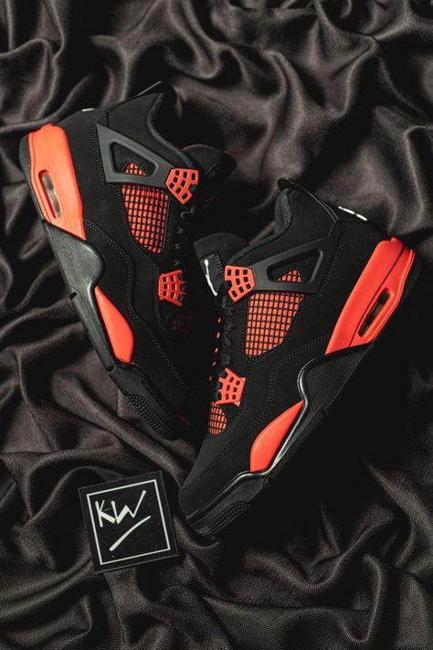 Jordan 4 Mushroom, Jordan 4 Retro Red Thunder, Jordan 4 Outfit, Jordan 4 Red, Red Thunder, Nike Air Jordan 4 Retro, Nike Air Monarch, Nike Air Jordan 4, Jordan Shoes Retro