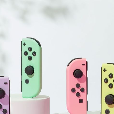 Pastel Joycons, Tech Wishlist, Yellow Pastel, Purple Pastel, Pink Pastel, Pastel Purple, Pastel Yellow, Gaming Console, Pastel Green