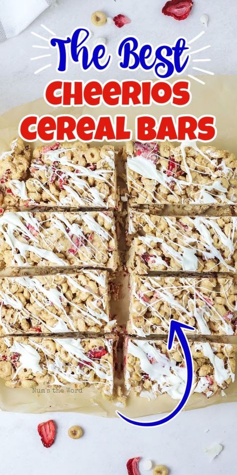 Cheerios Breakfast Bars, Cheerio Yogurt Bars, 3 Ingredient Cereal Bars, Cheerio Cereal Bars Healthy, Homemade Cheerio Cereal Bars, Cheerios Cereal Bars, Healthy Cheerio Snacks, Cheerio Crafts For Kids, Yogurt Cereal Bars