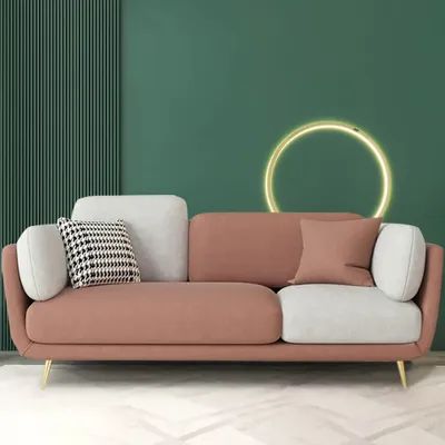 Leather Sofa, Love Seat, Fabric Sofa, Sofas & Armchairs, Velet Sofas, Modern & Contemporary Sofas, C Sofa Set Designs Small Spaces, Two Tone Sofa, Sofa For Living Room Modern, Sofa Colour, Gold Couch, Statement Sofa, Luxury Furniture Sofa, Affordable Sofa, Pink Couch