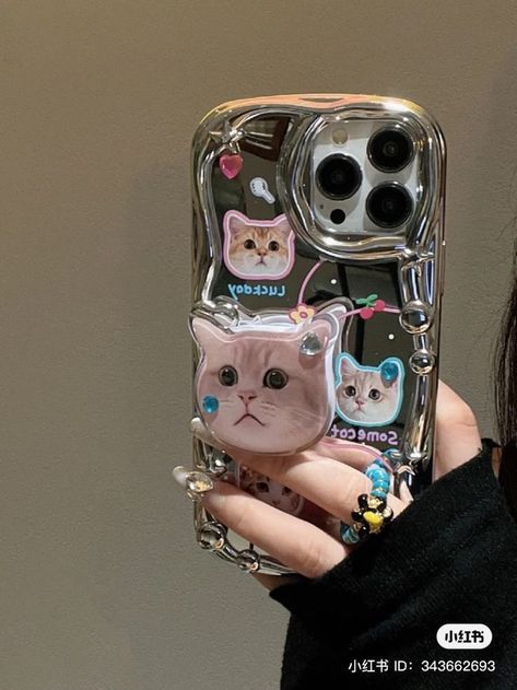 Cute 3d Cat, Preppy Phone Case, Vintage Phone Case, Beautiful Iphone Case, Bling Phone Cases, Iphone Life Hacks, Casing Iphone, Star Phone Case, Girly Phone Cases