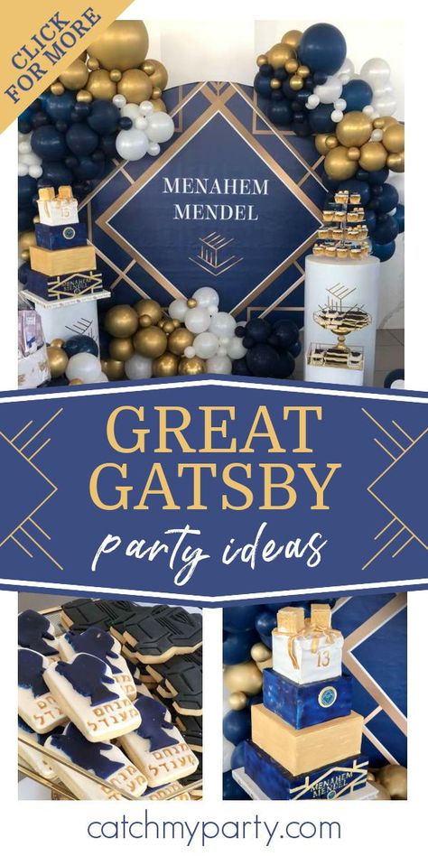 Barmitzva Party Ideas, Bar Mitzvah Ideas, Gatsby Candy Bar, Great Gatsby Corporate Event, Bar Mitzvah Ideas Boys, Bar Mitzvah Decorations, Great Gatsby Themed Party Amazon.com, Vintage Party Ideas, B’nai Mitzvah Ideas