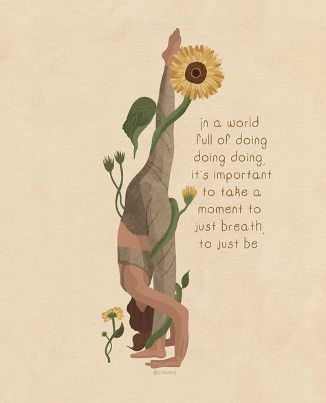 Yoga Illustration, Vie Motivation, Yoga Art, Soul Quotes, Yoga Quotes, Just Breathe, Positive Self Affirmations, Self Care Activities, Self Quotes