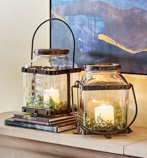 Lantern Wedding Centerpieces, Toscana House, Napa Style, Garage Lights, Lantern Wedding, Glass Lanterns, Lantern Centerpiece Wedding, Lantern Ideas, Lantern Centerpieces