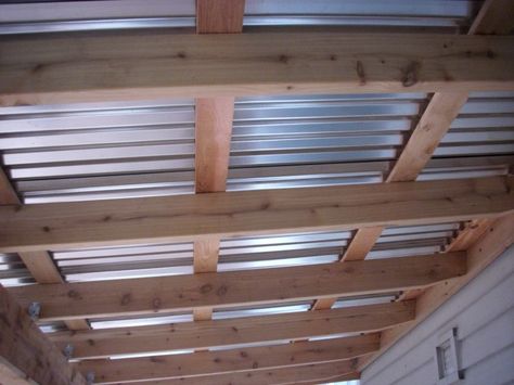 Pergola Diy, Porch Roof, Patio Cover, Backyard Porch, Roof Covering, Patio Roof, Tin Roof, Corrugated Metal, Covered Decks