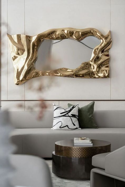 Mirror Wall Panel, Modern Mirror Design, Mirror Inspiration, Luxe Interiors, Arte Inspo, Modern Mirror, Inspiration Wall, Mirror Art, Fresh Look