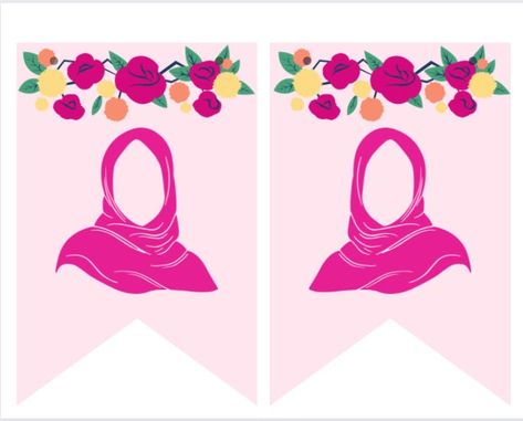 Hijab Party Ideas, Hijab Party, Eid Crafts, Printable Party Decorations, Printable Banner, Happy Birthday Banners, Party Packs, Party Banner, Party Inspiration