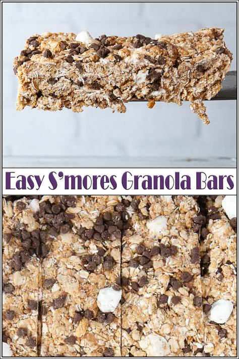 Smores Granola Bars Healthy, S’mores Granola Bars, Smores Granola Bars, Smores Granola, Easy Cheap Desserts, Baked Smores, Cheap Desserts, Love Recipe, Protein Granola