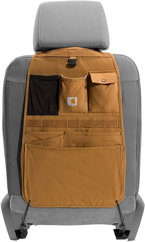 Seat Back Organizer, Backseat Organizer, Car Seat Organizer, Truck Camping, Seat Storage, Leather Duffle Bag, Leather Duffle, Duck Canvas, Car Storage