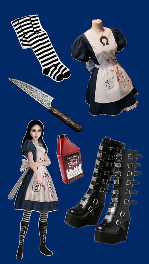 Alice Halloween Costume, Alice In Wonderland Games, Alice Halloween, Spirit Week Outfits, Alice Madness Returns, Alice Madness, Halloween Costume Outfits, Were All Mad Here, Halloween Inspo