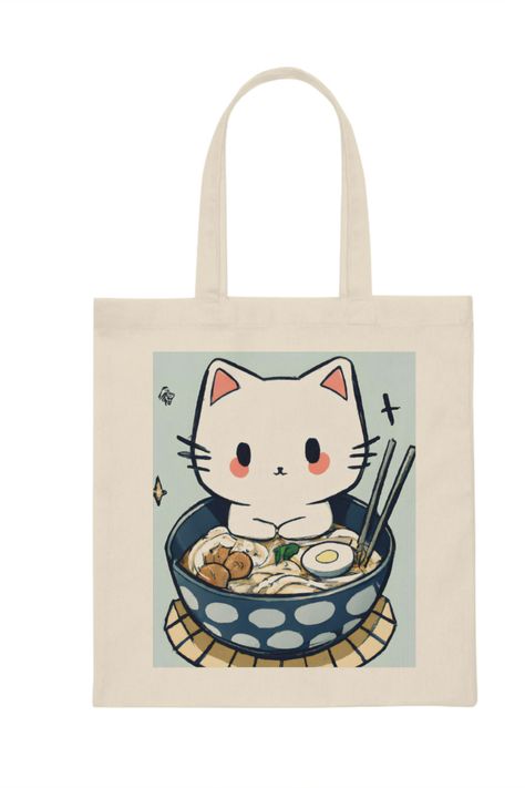 Japanese Tote Bag, Ramen, Cat tote bag, Japanese Cat, Lucky Cat, Japanese Food, Ramen Noodles, Tote Bag Japanese, Kawaii Tote Bag, Ita bag Japanese Tote Bag, Diy Tote Bag Design, Japanese Cat, Cats Tote Bag, Cat Tote, Diy Tote Bag, Lucky Cat, Tote Bag Design, Bags Designer