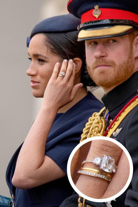 Meghan, Duchess of Sussex Engagement Ring Megan Markle Engagement Ring, Meghan Markle Wedding Ring, Grace Kelly Engagement Ring, Regal Engagement Rings, Most Expensive Engagement Ring, Celebrity Wedding Rings, Royal Engagement Rings, Harry Wedding, Expensive Engagement Rings