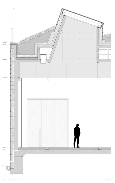 Architecture Roof Design, Skylight Design Architecture, Skylight Section, Skylight Architecture, Tate St Ives, Skylight Design, Roof Construction, Sky Light, Architectural Section