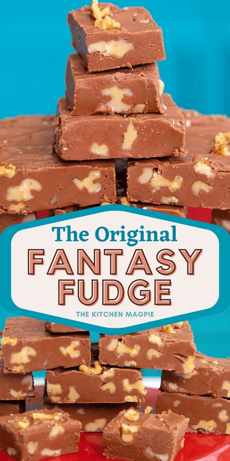 Fantasy Fudge Kraft Fudge Recipe, Original Fantasy Fudge, Recipes Using Marshmallows, Original Fantasy Fudge Recipe, Fantasy Fudge Recipe, Marshmallow Fudge Recipe, Fantasy Fudge, Marshmallow Fudge, Christmas Cookie Recipes Holiday