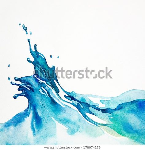 Find Watercolor Background Water Splash Isolated On stock images in HD and millions of other royalty-free stock photos, illustrations and vectors in the Shutterstock collection. Thousands of new, high-quality pictures added every day. Water Splash Painting, Splash Painting, Splash Watercolor, Background Water, Splash Of Water, Sea Artwork, Wave Illustration, Watercolor Water, Pen Art Drawings