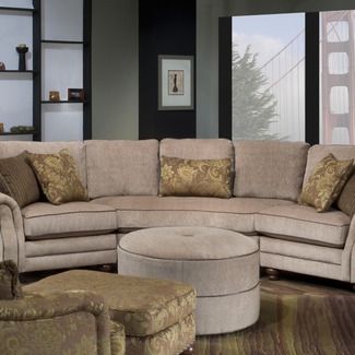 Curved sectional Rounded Sofas, Small Curved Sectional Sofa, Deep Couch Sectional, Round Couch, Curved Sectional, Best Sectionals, Round Sofa, Mountain Laurel, Living Room Update