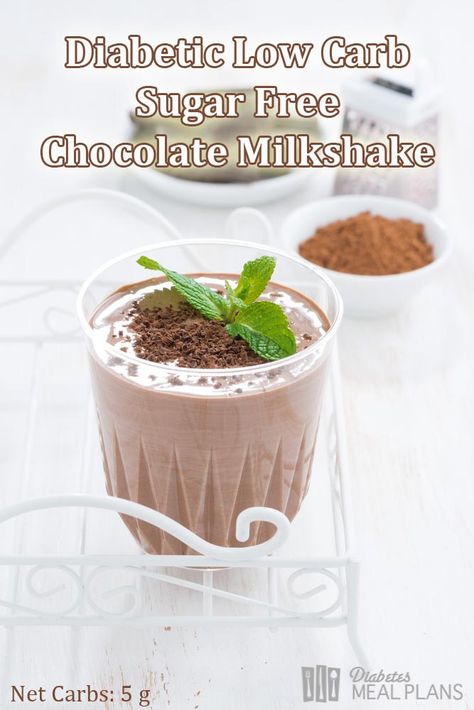 Milkshake Glasses, Sugar Free Low Carb, Chocolate Milkshake, Stevia Extract, Healthy Snacks For Diabetics, Sugar Free Chocolate, Recipe Ingredients, Net Carbs, Unsweetened Cocoa