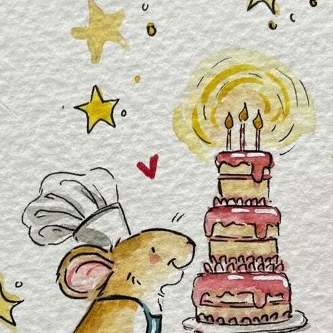 Danielle Hooi on Instagram: "It’s the Bake Off final tonight and it has provided so much inspiration the last few months 🎨 All of the bakers were star bakers in my eyes! 🌟💛 can’t wait to see the creations for the final! • #gbbo #greatbritishbakeoff #britishbakeoff #starbaker #bakeofffinal #bakinginspo #bakingofinstagram #bake #bakersofinstagram #illustratorsoninstagram #editorialillustration #freelanceillustrator #kidlitart #cuteillustration #drawingart #fooddrawing #kidlit #illosketchbook #bakingwithkids #bakingwithlove #mouseillustration #cakeinspiration #bakingart #cakeart" Baking Art Drawing, Baking Book Cover Design, Baked Goods Drawing, Bake Drawing, Bakery Doodles, Baker Drawing, Muffin Drawing, Baker Illustration, Harry Drawing