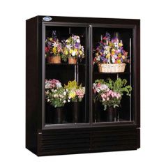 52" Wide Two Door Refrigerated Floral Cooler for Sale | Powers FS52GD Flower Cooler, Floral Cooler, Backyard Workshop, Storefront Ideas, Walk In Freezer, Florist Tools, Display Refrigerator, Glass Refrigerator, Sliding Door Design