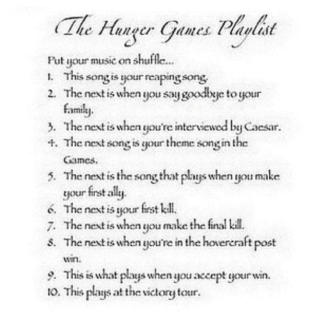 Now this is funny Hunger Games Playlist, Ron Pope, The Righteous Brothers, Music Challenge, What I Like About You, Martina Mcbride, Song Challenge, Mazzy Star, We Will Rock You