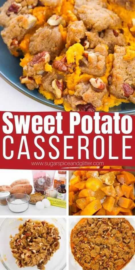 BEST EVER Southern Style Sweet Potato Casserole with Pecan-Streusel Topping Sweet Potato Casserole Southern, The Best Sweet Potato Casserole, Easy Sweet Potato Casserole, Pecan Streusel Topping, Best Sweet Potato Casserole, Best Sweet Potato, Freeze Sweet Potatoes, Sweet Potato Casserole Easy, Potato Filling