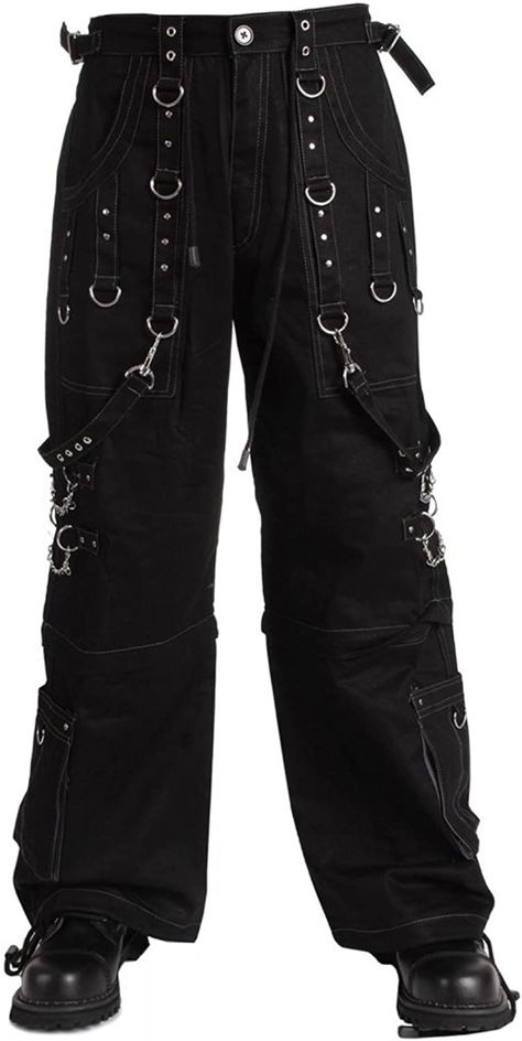 Dead Threads Black & Grey Brock Trousers : Amazon.co.uk Alt Fits, Goth Pants, Tripp Pants, Gothic Pants, Black Punks, Goth Outfits, Cargo Pants Men, Goth Fashion, Matching Outfits