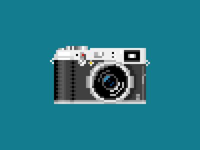 Camera Pixel Art, Fujifilm X100s, Camera Fujifilm, Mc Wallpaper, Vaporwave Wallpaper, Pixel Camera, Widget Design, Camera Art, 8bit Art