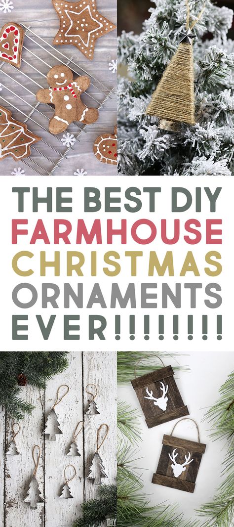 The Best DIY Farmhouse Christmas Ornaments Ever! You have to see all of these DIYS... you are going to want to make each and every ornament here! ENJOY! Diy Farmhouse Christmas Ornaments, Diy Farmhouse Christmas, Twig Christmas Tree, Diy Christmas Lights, Farmhouse Christmas Ornaments, Easy Christmas Ornaments, Farmhouse Style Christmas, Farmhouse Ornaments, Diy Christmas Tree Ornaments