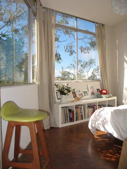 Sydney, New South Wales, Australia Under Window Shelf, Shelf Under Window, Cute Bookshelves, Cute Shelf, Bright Bedroom, Window Shelf, Cozy Bedrooms, Brighter Bedroom, Window Shelves