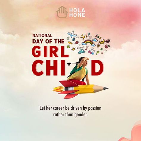 An educated woman has the power to educate the whole family. Empower the girl child! Wishing you all a very Happy National Girl Child Day. #HappyNationalGirlChildDay #NationalGirlChildDay2022 #NationalGirlChildDay #girl #girlchild #womenempowerment #girlchildeducation #India #girlpower #homeimprovementservices #HolaHome #Palakkad National Girl Child Day, Girl Child Day, Biology Diagrams, Education Day, Wedding Background Images, Indian History Facts, Marketing Process, E Mc2, 10 Year Anniversary