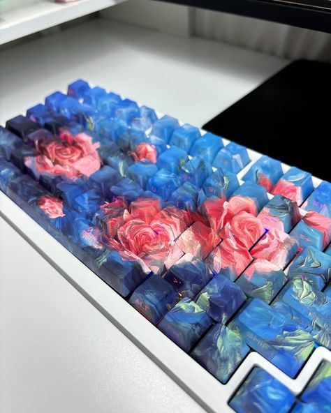 XVX Rose Garden keycaps set www.xvxchannel.com #keycaps #keycap #keebs #keyboard #desksetup Painted Keyboard, Custom Keyboard Keycaps, Custom Keycaps, Custom Keyboard, Keyboard Keycaps, Key Cap, Key Caps, July 11, Desk Setup