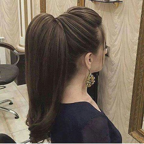 Partywear Hairstyles, Sanggul Modern, Down Hairstyles For Long Hair, Mohawks, Bridal Hair Buns, Hair Upstyles, Elegant Wedding Hair, Hair Braid Videos, Long Hair Wedding Styles