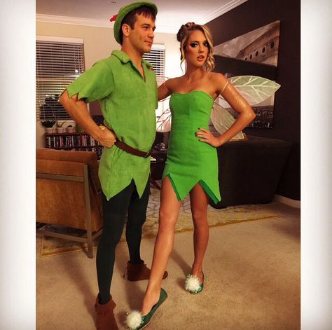 Peter Pan And Tink Costume, Peter Pan Womens Costume, Peterman And Tinkerbell Costume, Tinker Bell Peter Pan Costumes, Tinkerbell Peter Pan Costume, Tinker Bell And Peter Pan Costume Couple, Peter Pan And Tinkerbell Costume Couple, Tinkerbell And Peter Pan Costume Couple, Tinker Bell Diy Costume