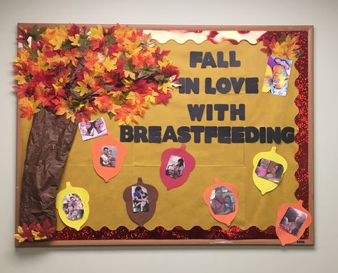 WIC Breastfeeding bulletin board Wic Bulletin Board Ideas, Breastfeeding Bulletin Board Ideas, Wic Ideas, Nutrition Bulletin Boards, Nicu Crafts, Health Bulletin Boards, Lactation Room, Gestational Hypertension, Breastfeeding Art