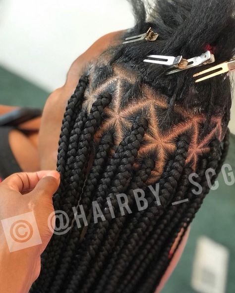 Trendy Braided Hairstyles, Box Braids Tutorial, Triangle Braids, Small Box Braids, Big Box Braids, Blonde Box Braids, Braiding Styles, Short Box Braids, Jumbo Box Braids