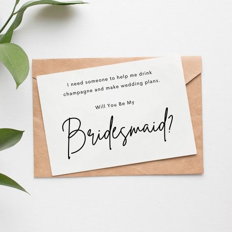 Personalised Bridesmaid Proposal Postcard Will You Be My - Etsy UK Groomsmen Looks, Asking Bridesmaids, Bridesmaid Proposal Cards, Maid Of Honour, Wedding Greeting Cards, Bridal Party Proposal, Stand By You, Bridesmaids Personalized, Engagement Cards