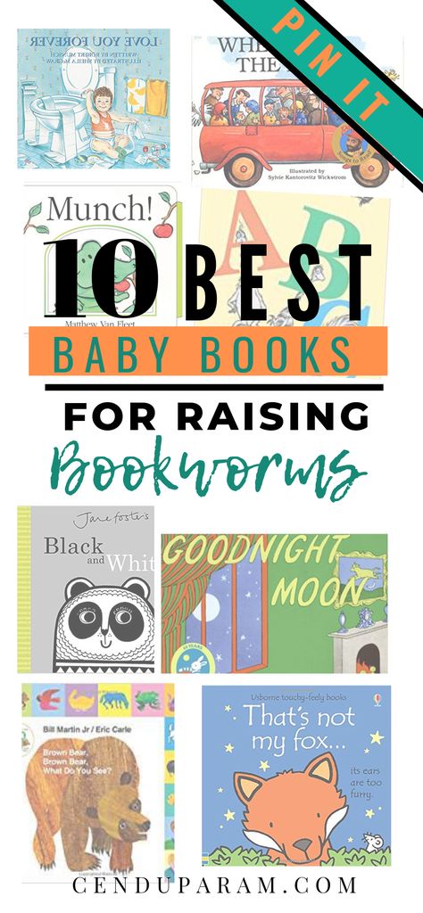 Here's our collection of the 10 best baby books to start your baby's library. Reading early has so many great benefits for development and bonding so why not?! They make a great gift too so add these great baby books to your baby registry. #bestbabybooks #babylibrary #toddlerbooks #reading #bookworms Ten Baby, Best Baby Book, Library Reading, Good Night Moon, Alphabet Book, Parenting Books, Babies First Year, Toddler Books, Classic Kids