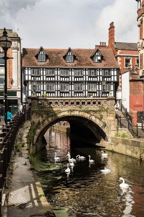 Medieval & Tudor Period Buildings Group | Another view of The Glory Hole High Bridge, in Lincoln, England 😊 | Facebook German Architecture Aesthetic, Medieval German Architecture, Old European Buildings, German Architecture Traditional, European Buildings Architecture, Old English Architecture, Lincolnshire England, Medieval Buildings, Victorian Village