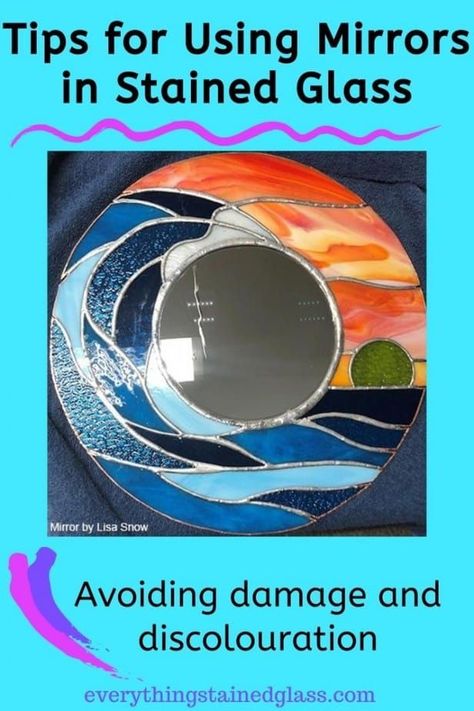 Stained Glass Diy Tutorials, Glass Mosaic Mirror, Stained Glass Mirror, Window Stained, Glass Mosaics, Making Stained Glass, Stained Glass Suncatchers, Glass Work, Stained Glass Diy