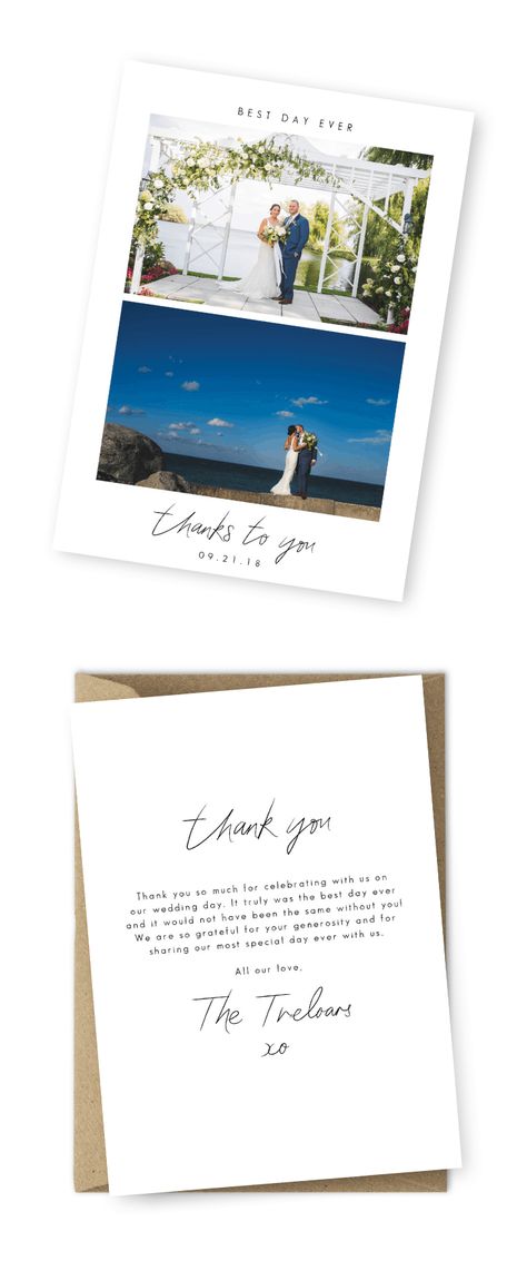 Wedding Thank You Note Template Thank You Card Examples, Wedding Thank You Messages, Wedding Thank You Cards Wording, Wedding Card Wordings, Thank You Card Wording, Thank You Note Template, Wedding Wording, Creative Wedding Favors, Wedding Messages