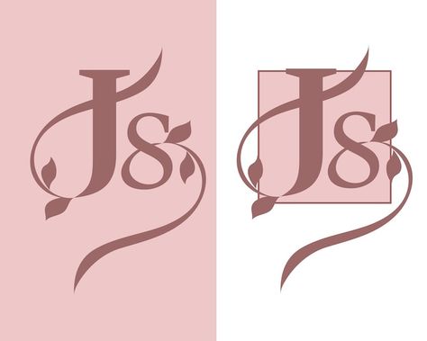 Monogram Logo Design, Typographic Logo, Letter J, Uppercase Letters, J Fashion, Luxury Style, Fashion Logo, Letter S, Monogram Logo