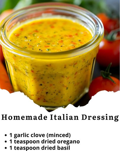 Homemade Italian Dressing Italian Dressing Marinade, Homemade Italian Dressing, Italian Salad Dressing, Italian Salad, Homemade Italian, Wine Vinegar, Italian Dressing, Salad Dressing Recipes, Salad Dressings