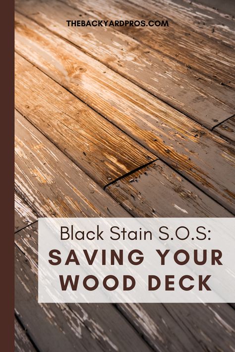 Transform your deck from drab to fab! Learn the secrets to removing those pesky black stains. Black Deck Stain, Black Stained Deck Wood, Staining Old Deck, How To Seal A Wood Deck, How To Remove Deck Stain From Vinyl Siding, How To Clean Deck Wood, Black Deck, Mildew Stains, Deck Paint